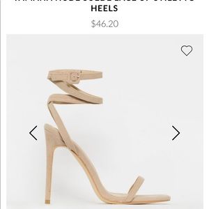 Strappy Nude Sandal Heels